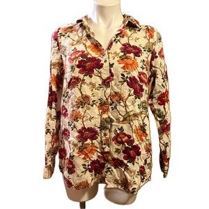 J. Jill floral print button down Blouse